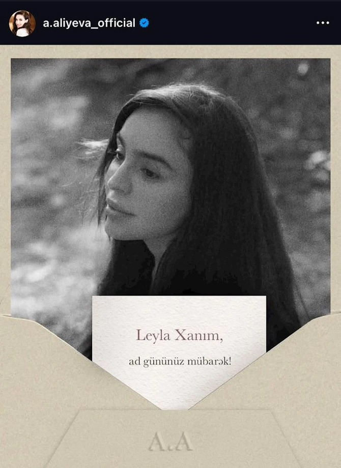 Alyona Əliyeva baldızını belə təbrik etdi — FOTO