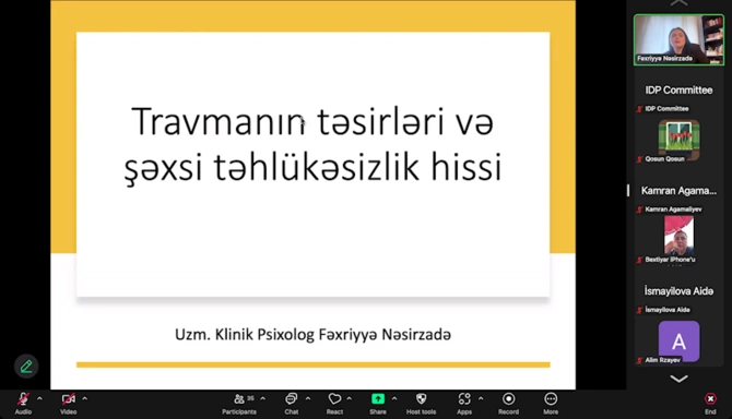 Məcburi köçkünlər psixososial dəstəkdən faydalandılar — FOTOLAR Məcburi köçkünlər psixososial dəstəkdən faydalandılar — FOTOLAR