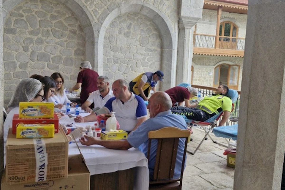 Şuşada ilk dəfə qanvermə aksiyası keçirildi — FOTOLAR