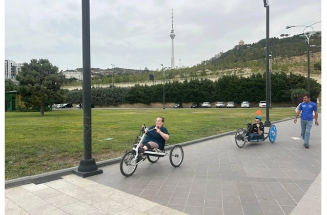 Əlilliyi olan şəxslər üçün ilk dəfə veloreabilitasiya layihəsinə başlanılır — FOTOLAR