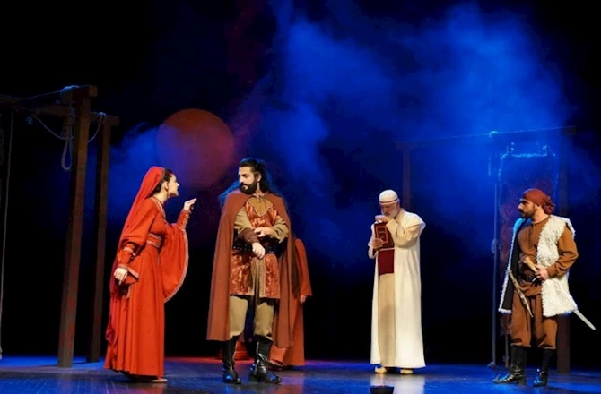 Şəki Dövlət Dram Teatrında “Dar ağacı” tamaşasının ictimai baxışı keçirilib — FOTOLAR