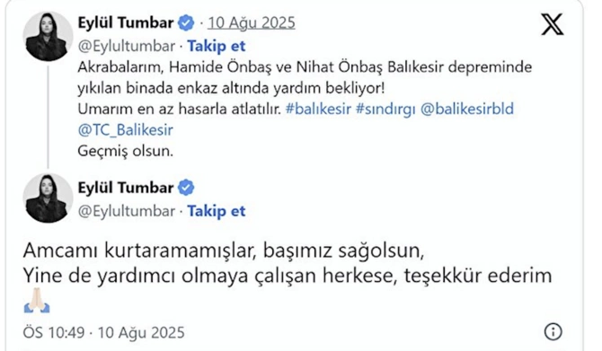 Zəlzələdə ölən əmisi imiş — FOTOLAR