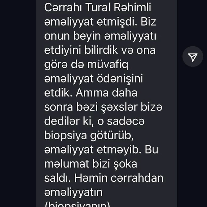Həkim 13 min alıb, əməliyyat adı ilə biopsiya götürüb — FOTOLAR