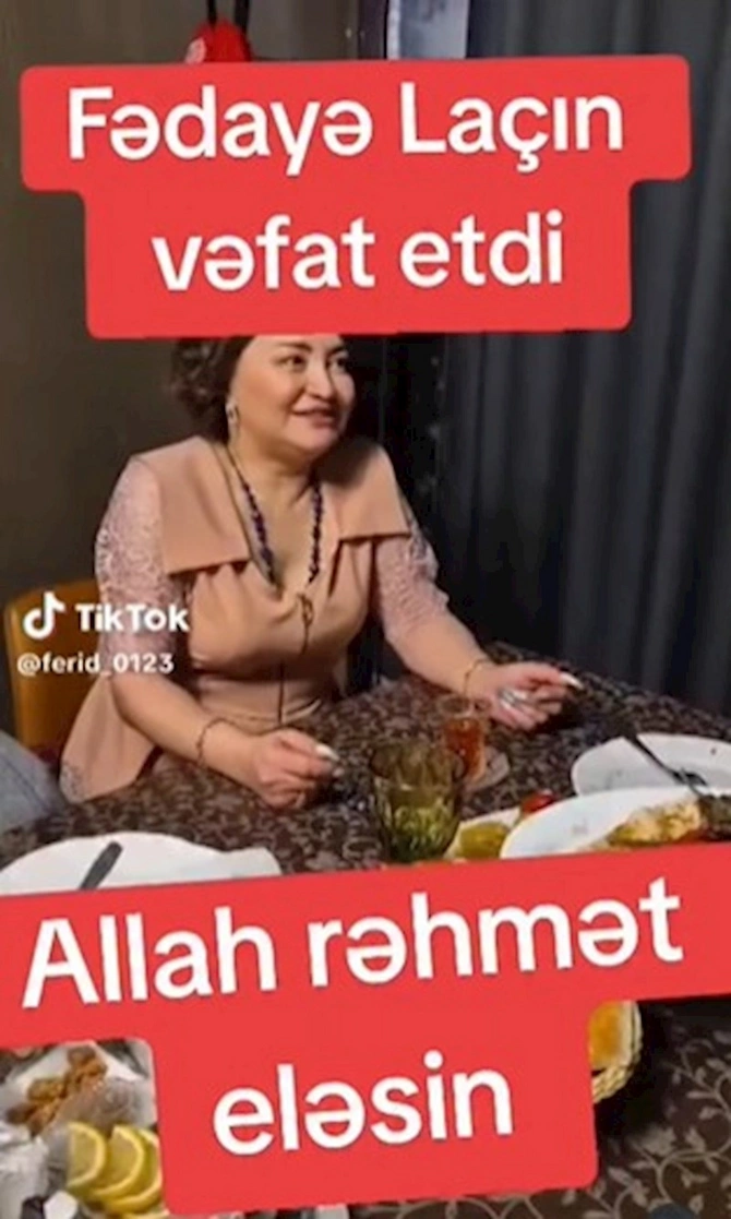 Fədayə Laçından ölüm xəbərinə reaksiya — FOTO Fədayə Laçından ölüm xəbərinə reaksiya — FOTO