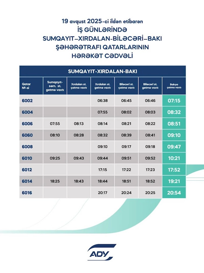 Rayonlararası marşrutlar üzrə qatarların qrafiki dəyişdi — FOTOLAR Rayonlararası marşrutlar üzrə qatarların qrafiki dəyişdi — FOTOLAR