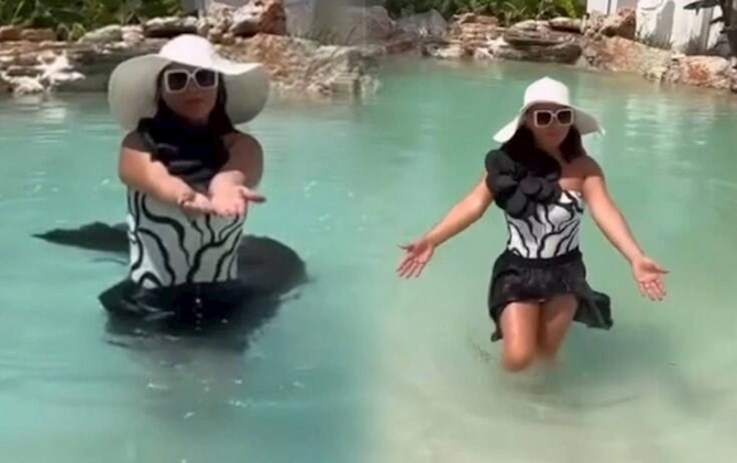 Xatirənin hovuzdan görüntüsü yayıldı — FOTO Xatirənin hovuzdan görüntüsü yayıldı — FOTO