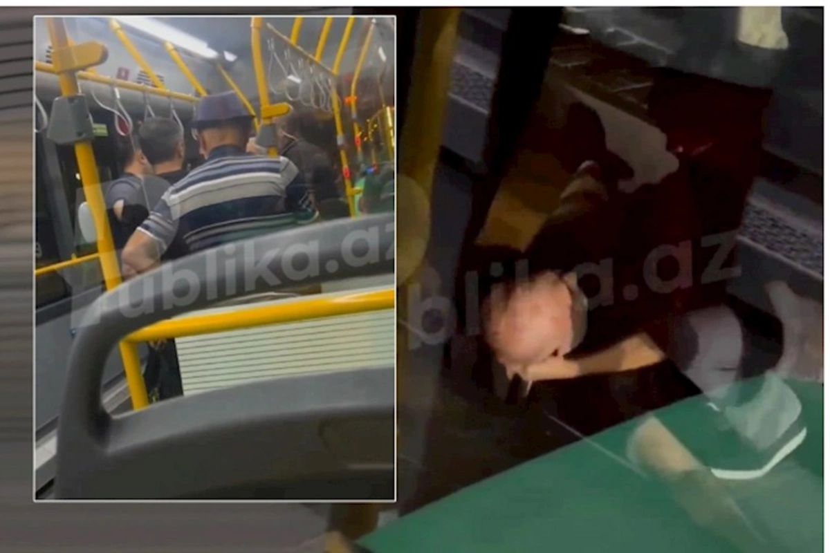 Bakıda avtobusda əlbəyaxa DAVA — VİDEO