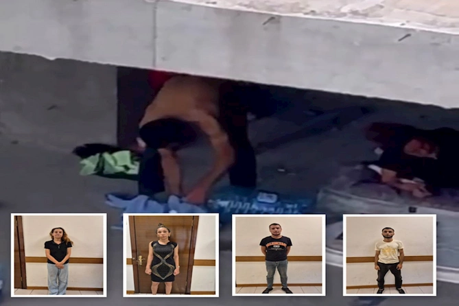 Bakıda qızlarla oğlanlar yarımtikilidə tutuldular — RƏSMİ (FOTO)