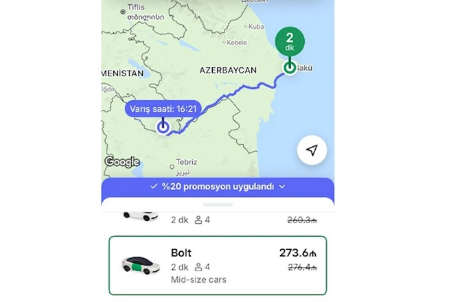 “Bolt” da Zəngəzur dəhlizini “açdı”: Gedişhaqqı bilindi — FOTO “Bolt” da Zəngəzur dəhlizini “açdı”: Gedişhaqqı bilindi — FOTO