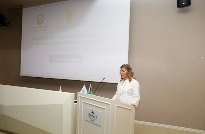 Qanunsuz tibb fəaliyyətinə qarşı mübarizə ilə bağlı ictimai müzakirə aparılıb — FOTOLAR
