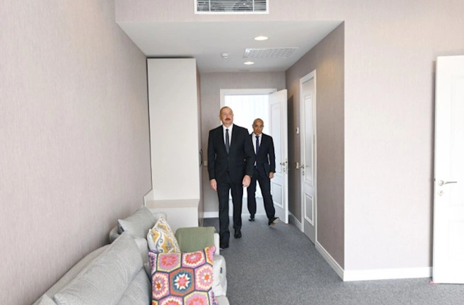 İlham Əliyev Yazıçılar Birliyinin Yaradıcılıq Evinin açılışında — FOTOLAR