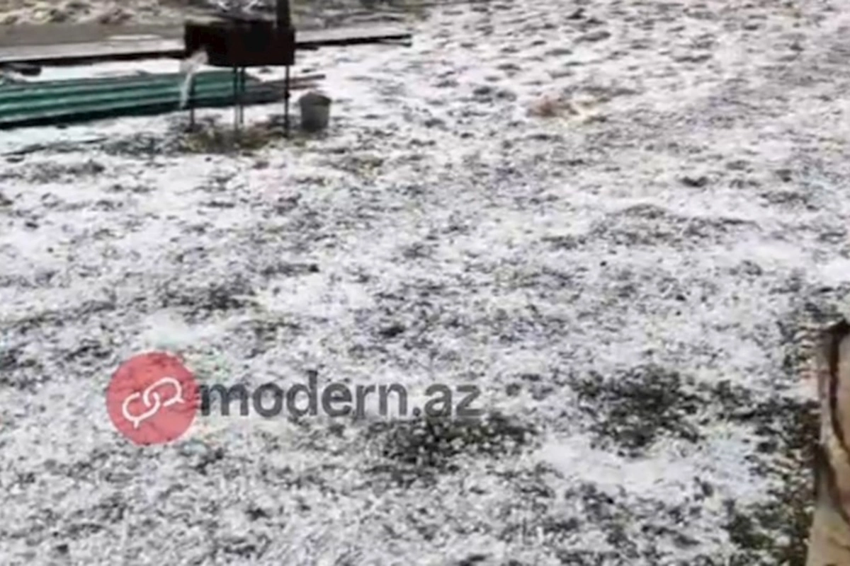 Kəlbəcərə dolu yağdı — VİDEO
