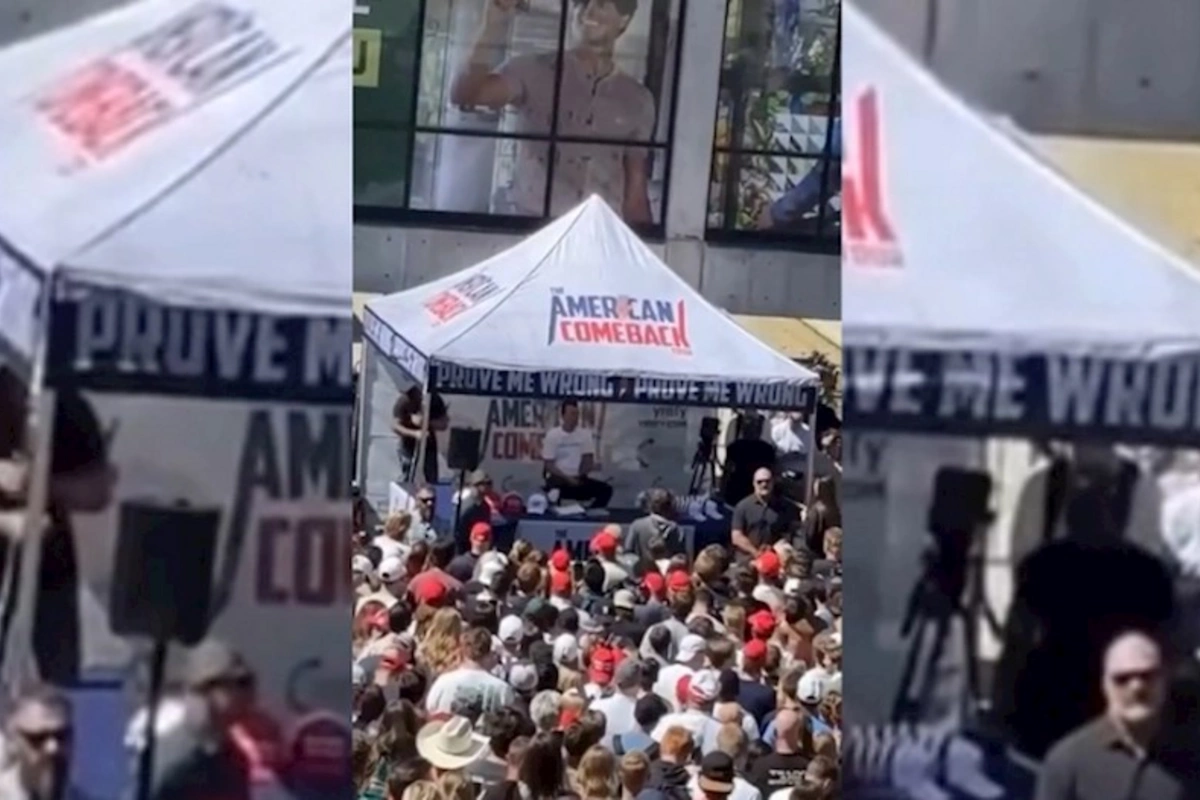 Amerikalı siyasətçi Çarli Kirk sui-qəsdə uğrayıb — VİDEO