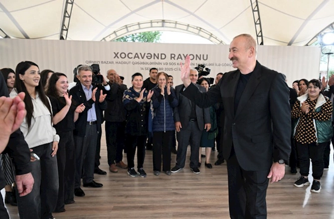 Prezident Qırmızı Bazar, Hadrut qəsəbələrinin və Sos kəndinin sakinləri ilə görüşdü — FOTOLAR