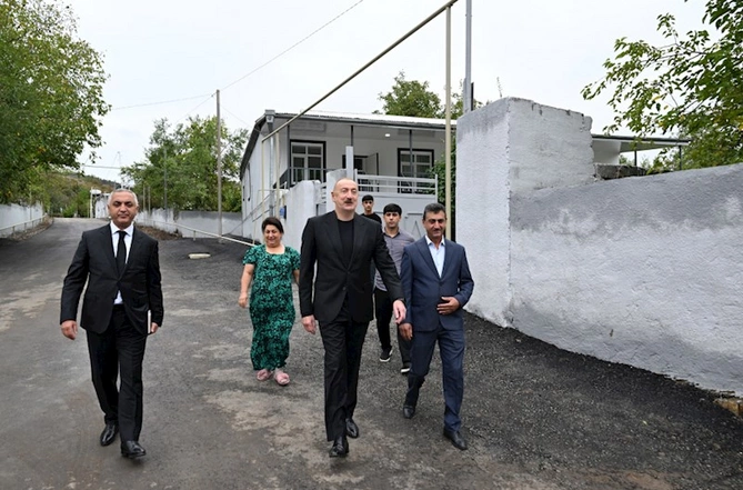 İlham Əliyev Xocalı rayonunun Badara kəndində olub — FOTOLAR