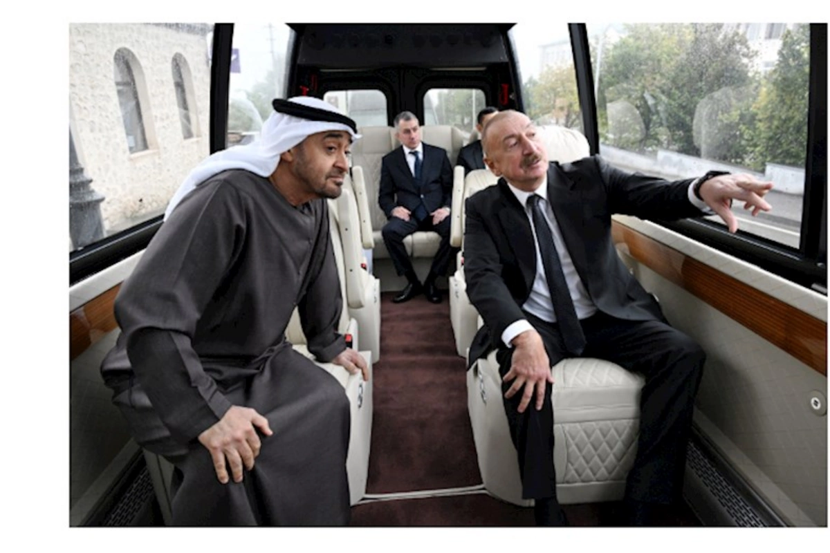 Prezident İlham Əliyev və Prezident Şeyx Məhəmməd bin Zayed Al Nəhyan Yeni Şuşa məscidində tikinti işlərinin gedişi ilə tanış olublar — FOTOLAR
