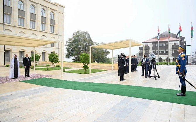 Şuşada rəsmi qarşılanma mərasimindən — FOTOLAR