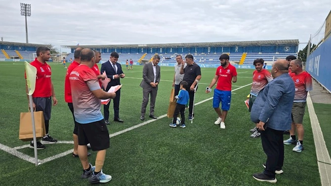 İctimai Birliyin üzvləri Amputant Futbol Komandası ilə görüşüb — FOTOLAR