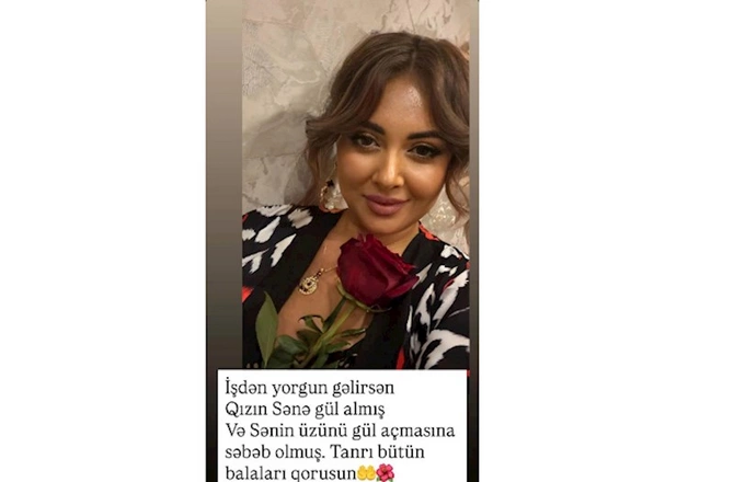 Qızından Lalə Azərtaşı sevindirən sürpriz — FOTOLAR Qızından Lalə Azərtaşı sevindirən sürpriz — FOTOLAR