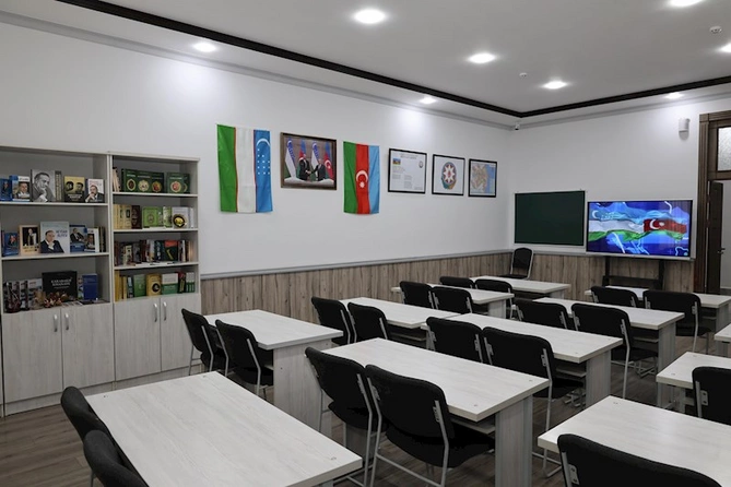 Səmərqənd Dövlət İqtisad və Servis İnstitutunda azərbaycanlı alimin adını daşıyan auditoriya açılıb — FOTOLAR