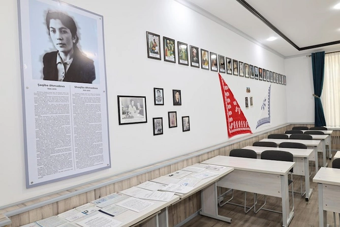 Səmərqənd Dövlət İqtisad və Servis İnstitutunda azərbaycanlı alimin adını daşıyan auditoriya açılıb — FOTOLAR