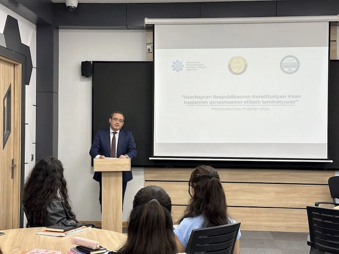 “Konstitusiya və Suverenlik İli” çərçivəsində növbəti master-klas keçirilib — FOTOLAR