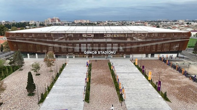 İlham Əliyev Gəncə şəhər stadionunun açılışında iştirak edib — FOTOLAR