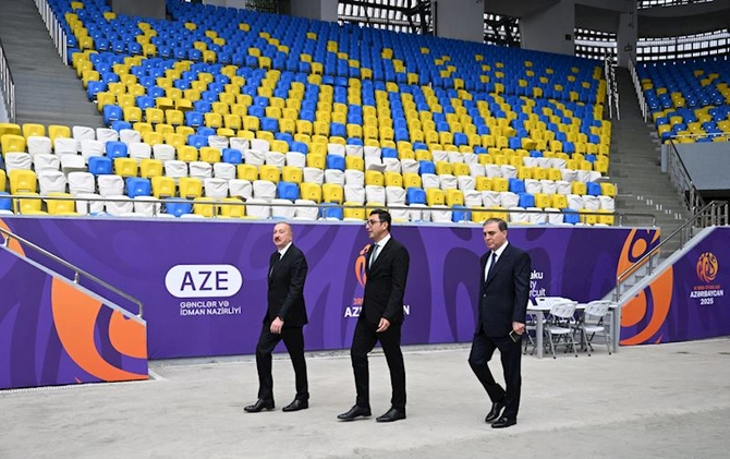 İlham Əliyev Gəncə şəhər stadionunun açılışında iştirak edib — FOTOLAR