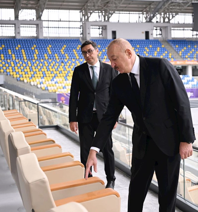 İlham Əliyev Gəncə şəhər stadionunun açılışında iştirak edib — FOTOLAR