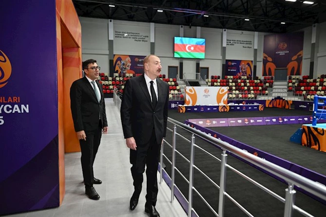 İlham Əliyev Yevlax Olimpiya İdman Kompleksinin açılışında iştirak etdi — FOTOLAR