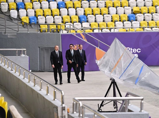 İlham Əliyev Gəncə şəhər stadionunun açılışında iştirak edib — FOTOLAR