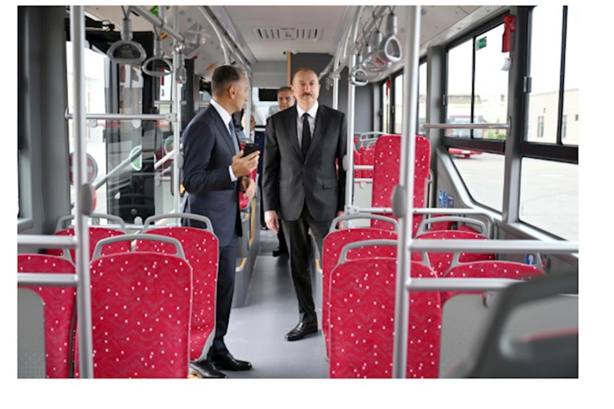 İlham Əliyev “BakuBus” MMC-nin Gəncə Avtoparkının açılışında iştirak edib — FOTOLAR