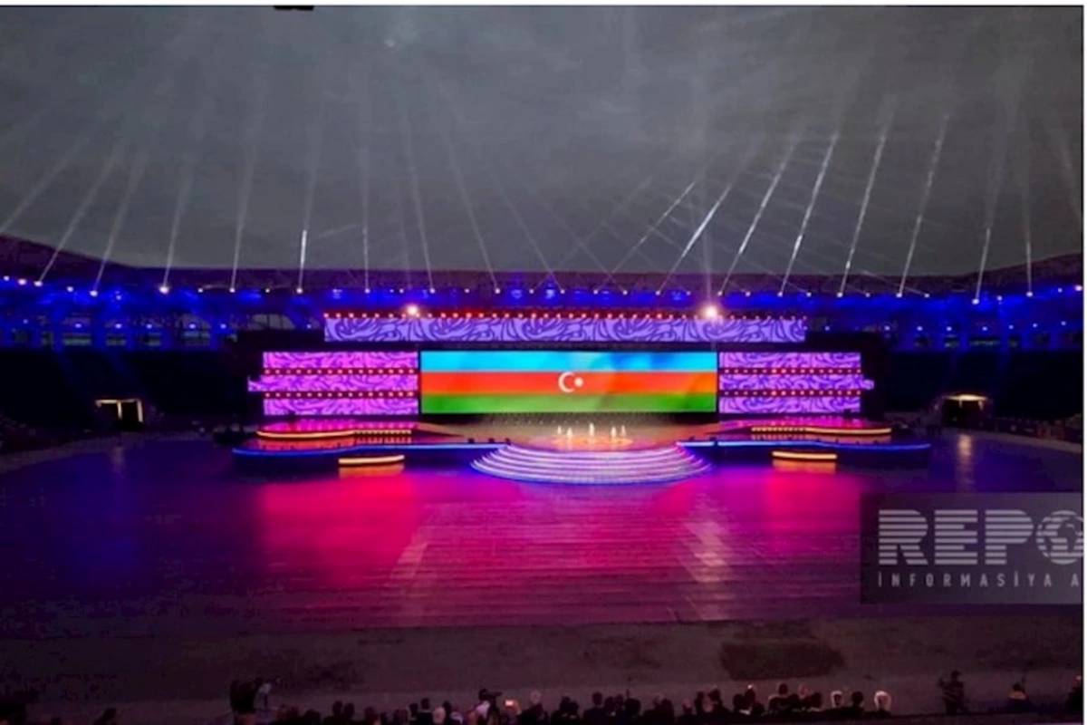 Gəncə şəhər stadionunda III MDB Oyunlarının açılış mərasimi keçirilib — FOTOLAR (YENİLƏNDİ)