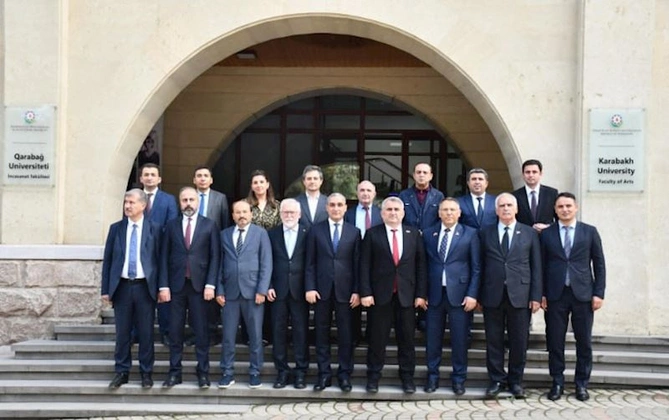 Türkiyə universitetlərinin rektorları Qarabağ Universitetində — FOTOLAR