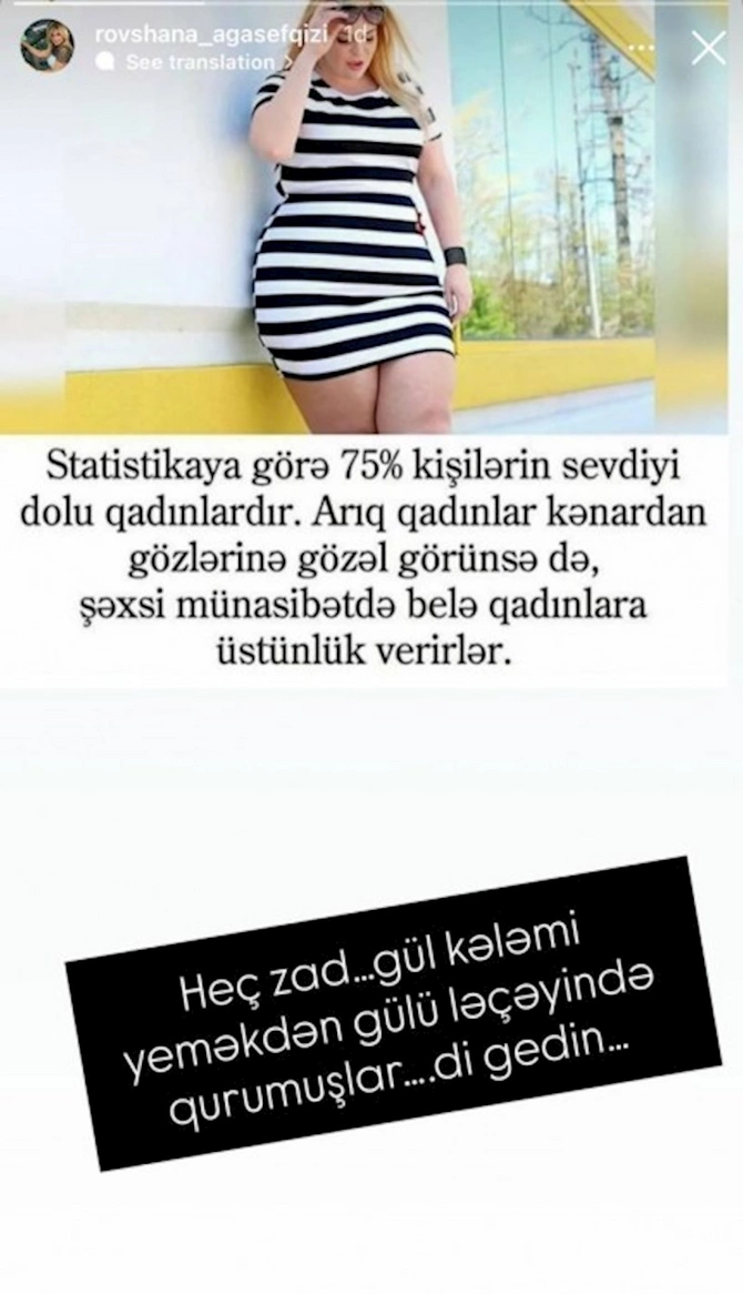 Rövşanə arıqlamaq istəyən xanımlara səsləndi