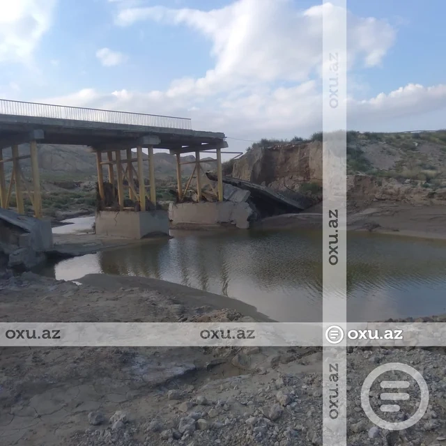 Bakıda bir qəsəbəyə çəkilən alternativ yolu da sel apardı — VİDEO/FOTOLAR