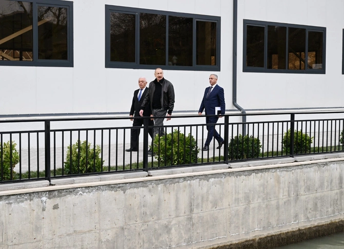 Prezident Ağdərədə Qozlukörpü Su Elektrik Stansiyasının açılışında iştirak edib — FOTOLAR (YENİLƏNİB)