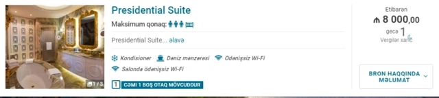 Bakıda günü 8 000 manata hotel otağı — FOTOLAR Bakıda günü 8 000 manata hotel otağı — FOTOLAR