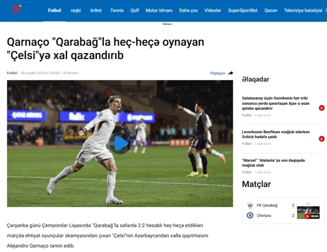Qarabağ ingilislərə ŞOU GÖSTƏRDİ — Dünya bizdən DANIŞIR (FOTOLAR) Qarabağ ingilislərə ŞOU GÖSTƏRDİ — Dünya bizdən DANIŞIR (FOTOLAR)