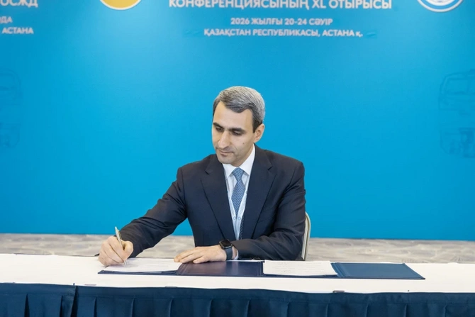 ADY sədri DYƏT ölkələrinin dəmir yolu rəhbərlərinin növbəti iclasında iştirak edib — FOTOLAR