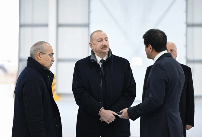 Sumqayıt Sənaye Parkında karton və qutu taralarının istehsalı müəssisəsinin açılışı olub — FOTOLAR