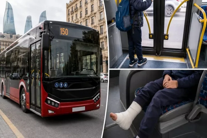 Azyaşlının ayağı avtobusun qapısında qaldı — “BakuBus”dan açıqlama Azyaşlının ayağı avtobusun qapısında qaldı — “BakuBus”dan açıqlama