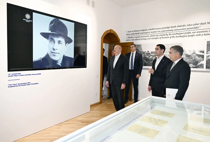 Azərbaycan və Türkmənistan prezidentləri Şuşada Heydər Əliyev və Qarabağ sərgisi ilə tanış olublar — FOTOLAR Azərbaycan və Türkmənistan prezidentləri Şuşada Heydər Əliyev və Qarabağ sərgisi ilə tanış olublar — FOTOLAR