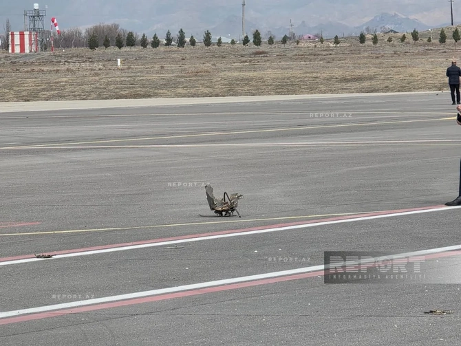 İranın dron hücumundan sonra Naxçıvan aeroportundan FOTOREPORTAJ