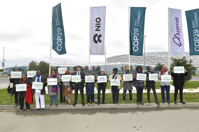 COP29: Fransanın müstəmləkə altında saxladığı ərazilərlə bağlı etiraz aksiyası keçirilib — FOTO