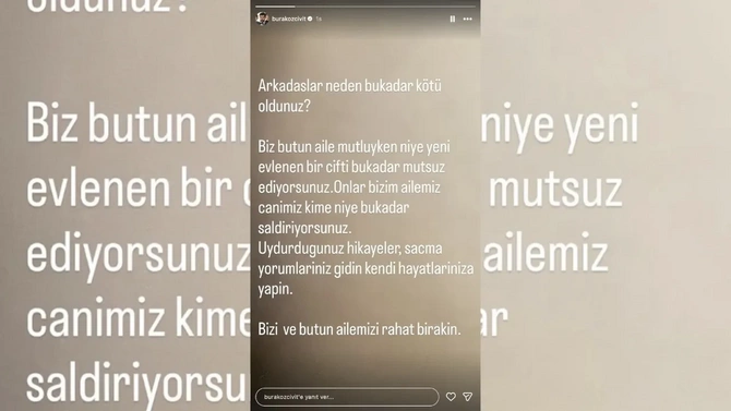 Burak Özçivitdən ailəsini tənqid edənlərə sərt cavab: Bizi rahat buraxın — FOTOLAR
