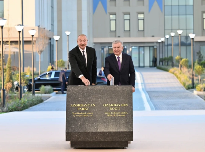 Yeni Daşkənd şəhərində Azərbaycan parkının təməli qoyulub — FOTOLAR Yeni Daşkənd şəhərində Azərbaycan parkının təməli qoyulub — FOTOLAR