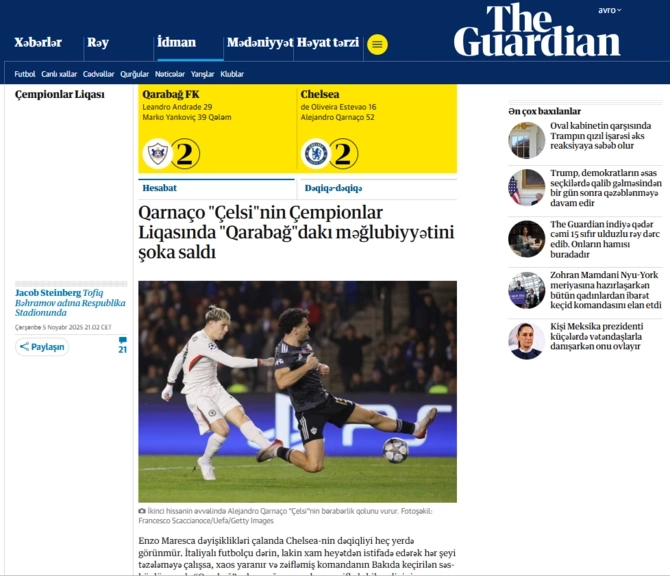 Qarabağ ingilislərə ŞOU GÖSTƏRDİ — Dünya bizdən DANIŞIR (FOTOLAR) Qarabağ ingilislərə ŞOU GÖSTƏRDİ — Dünya bizdən DANIŞIR (FOTOLAR)