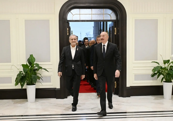 Bişkekdə Azərbaycan və İran prezidentlərinin görüşü keçirilib — FOTOLAR (YENİLƏNİB)