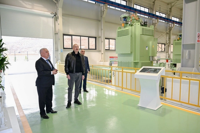 Prezident Ağdərədə Qozlukörpü Su Elektrik Stansiyasının açılışında iştirak edib — FOTOLAR (YENİLƏNİB)
